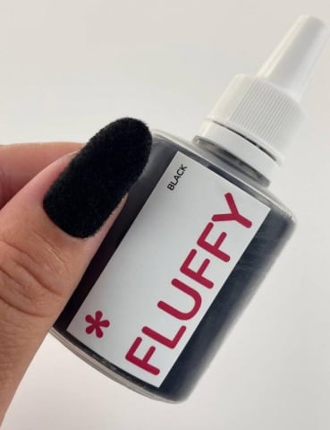 Nail Art - Pudra catifea negru