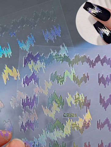 Sticker multicolor cu linii [1]