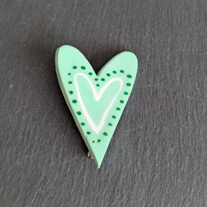 Broșă verde pal [1]