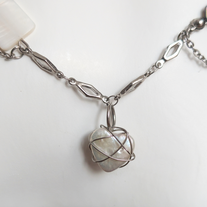 Colier Chained pearl heart [2]