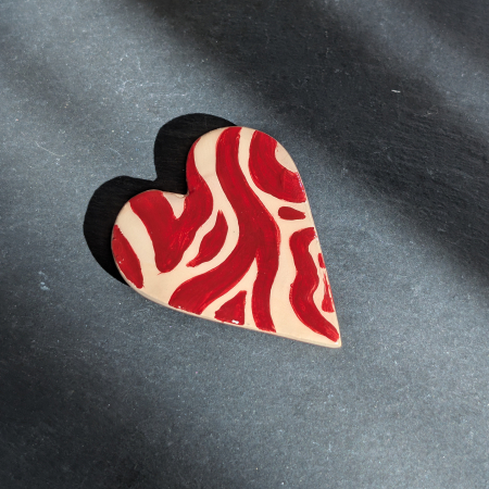 Broșe inimi - Broșă autumn zebra