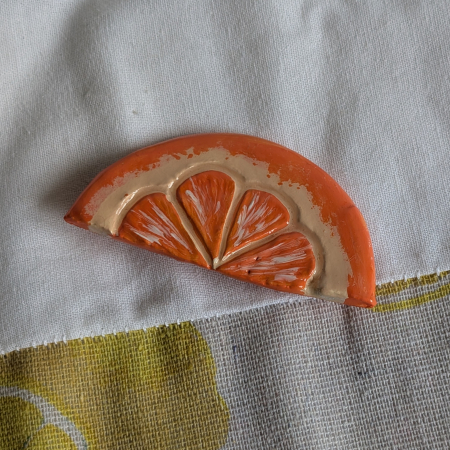 Broșă felie de portocală [1]