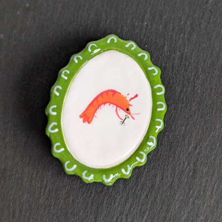 Broșe - Broșă martini shrimp