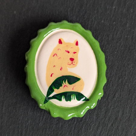 Broșe - Broșă seductive leopard