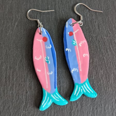 Cercei - Cercei sardine colorate