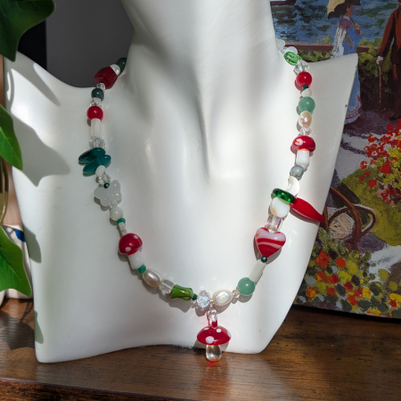 Coliere pietre semiprețioase - Colier Spicy mushroom