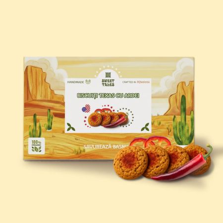 Bomboane & Biscuiți - Biscuiți artizanali Texas cu Ardei 200g