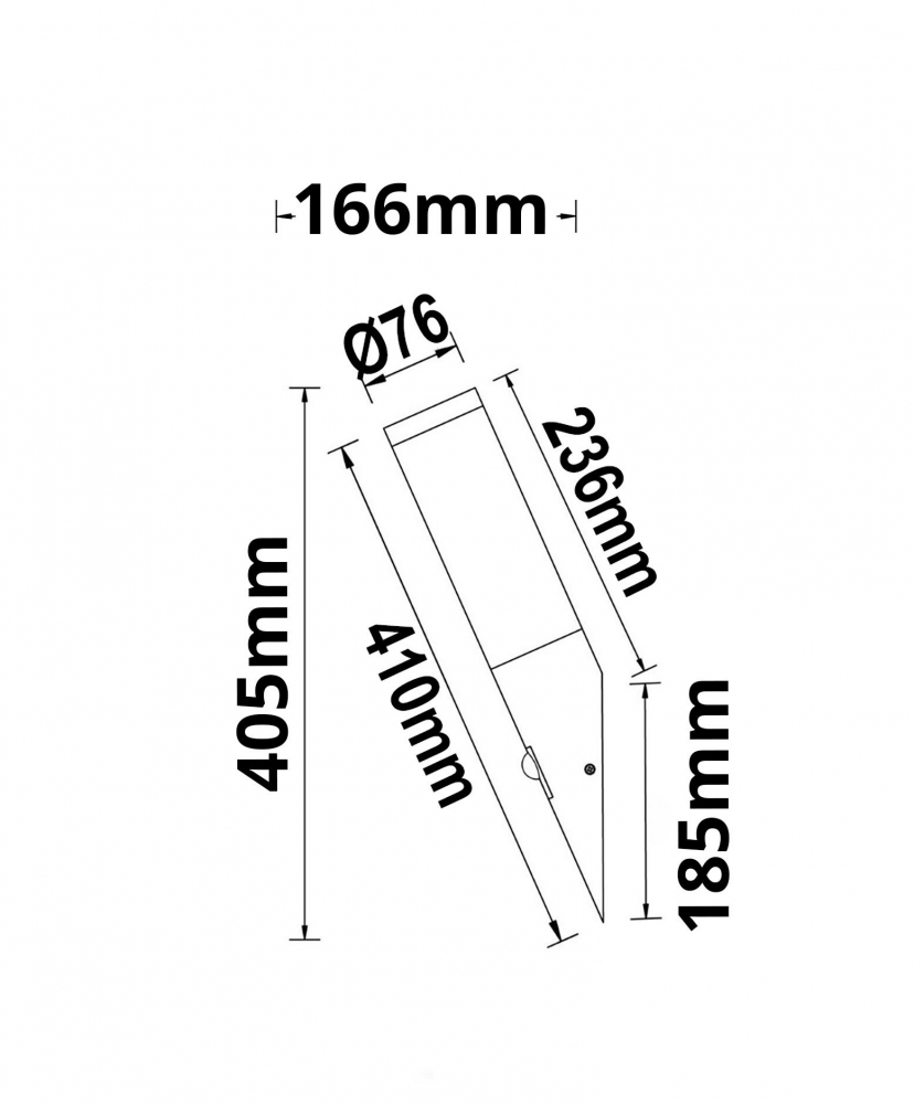 Aplica de perete antracit cu senzor de mișcare PIR, IP44, 1xE27, fără bec inclus [2]