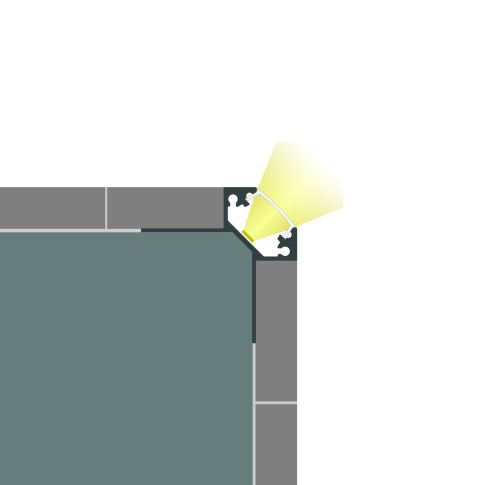 Profil LED colț exterior pentru plăci ceramice, 250cm [3]