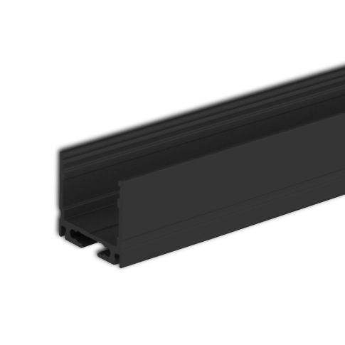 Profil LED aplicat SURF16 aluminiu negru vopsit în câmp electrostatic, 200cm [1]