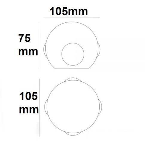 Aplica LED de perete Up&Down, 4×1W CREE, IP54, alb sablat, alb cald [4]