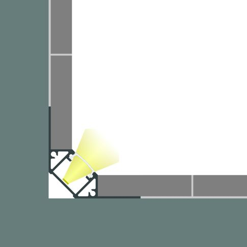 Profil LED colț interior pentru plăci ceramice, 200cm [3]