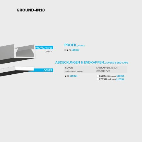 Profil LED încastrat în pardoseală GROUND-IN10, aluminiu anodizat, 200 cm, rezistent la trafic pietonal [2]