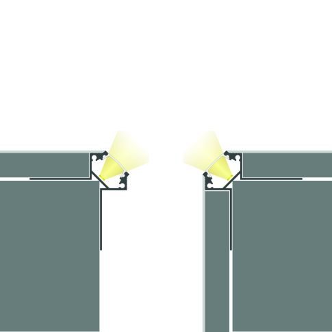 Profil LED Rigips Colț Exterior, Aluminiu Anodizat, 200cm [2]