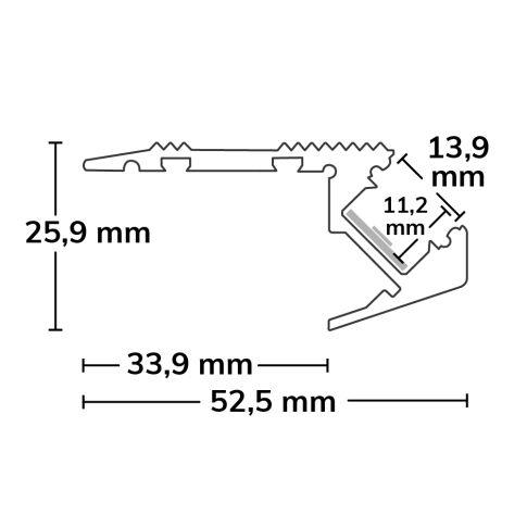 Profil LED pentru trepte STAIR12, aluminiu anodizat, 200cm [2]