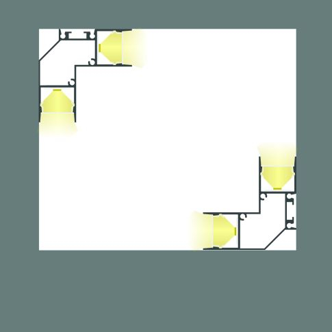 Profil colț aluminiu HIDE ANGLE, eloxat, 200 cm [4]