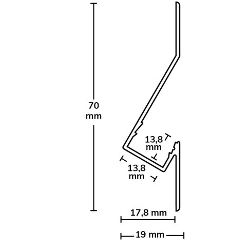 Profil LED încastrat BACKLIGHT3, 200 cm [4]