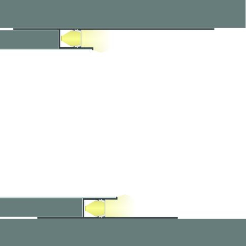 Profil LED Rigips Shadow Gap 40, Aluminiu, 200cm [2]