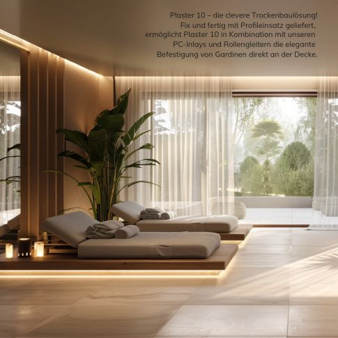 Placă gips-carton Plaster 10 One, rezistentă la umiditate, cu profil și capac, 12.5mm, 200cm [4]