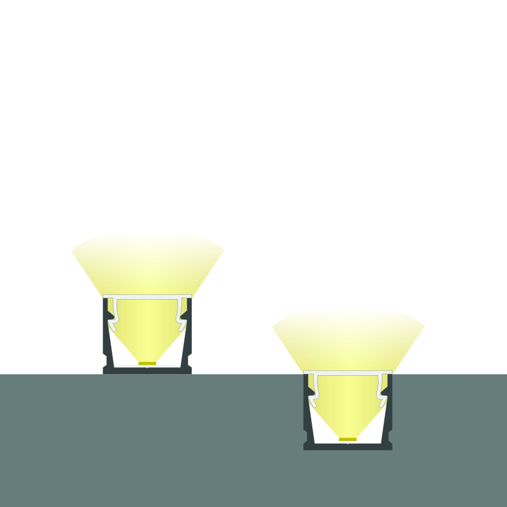 Profil LED aplicat SURF10 aluminiu negru RAL9005, 200cm [2]