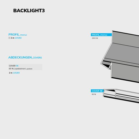 Profil LED încastrat BACKLIGHT3, 200 cm [2]
