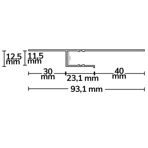 Profil LED Rigips Shadow Gap 40, Aluminiu, 200cm [3]