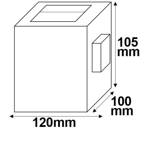Aplica LED de perete Up&Down, 2x5W, CREE, IP54, alb, warm white [5]