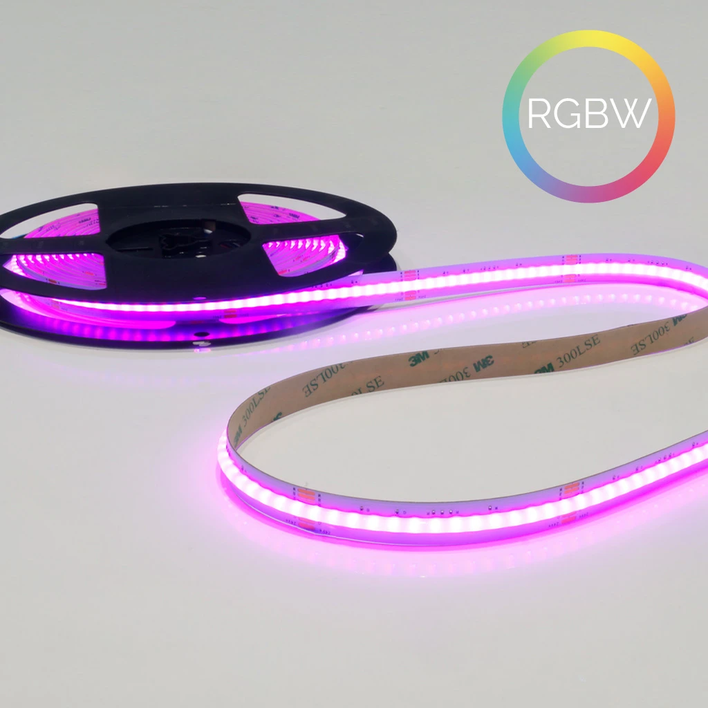 Flex COB RGBW LED Strip 24V, 18W/m, RGBW+2700K, CRI90, 784LED/m, IP20, 12mm, 5m [1]