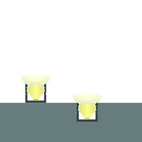 Profil LED aplicat SURF8 aluminiu negru RAL9005, 200cm [2]