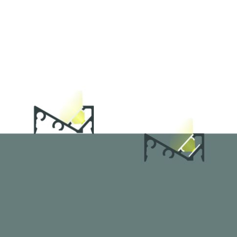 Profil aluminiu anodizat FURNIT6 S pentru montaj aplicat, 200cm – fără difuzor [2]