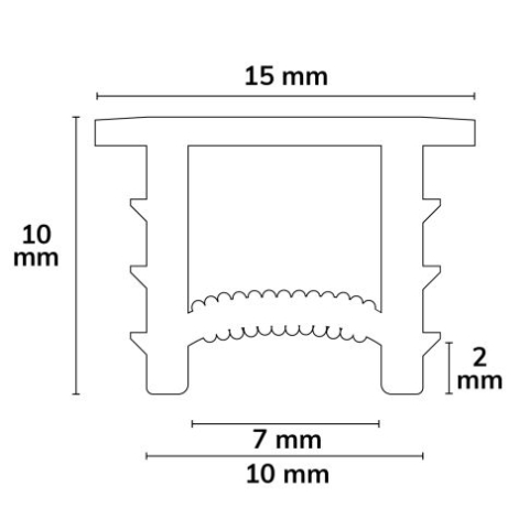 Capac siliconic flexibil pentru profil LED FLEX-COVER10, opal, 45% transmisie, rolă 5m [2]