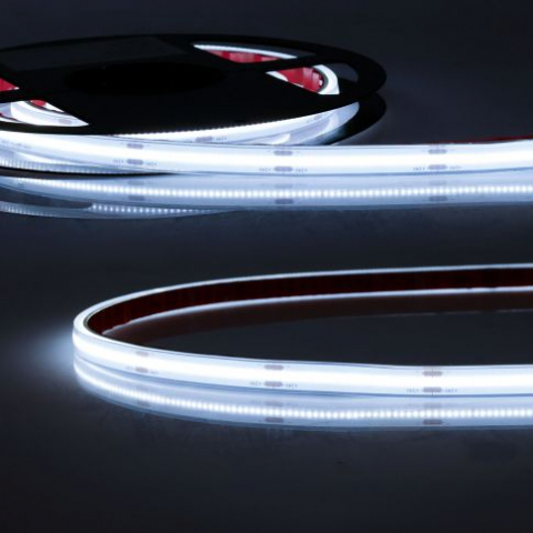 Benzi LED de Exterior(IP65/IP68) - Bandă LED COB CCT 24V, 8W/m, IP68, 5m, 512 LED/m, rezistență până la 100°C