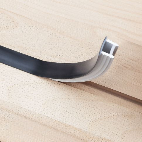 Capace/Difuzoare - Capac siliconic negru flexibil pentru profil LED FLEX-COVER10, 5% transmisie, rolă 5m