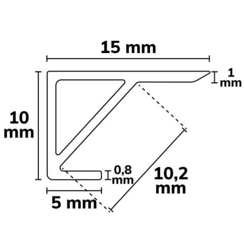 Profil LED pentru mobilier FURNIT10 aluminiu negru RAL9005 [2]