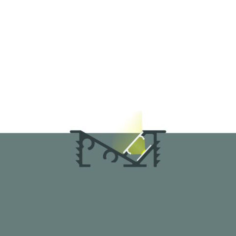 Profile pentru mobilier - Profil LED încastrat FURNIT6 D aluminiu anodizat, 200cm