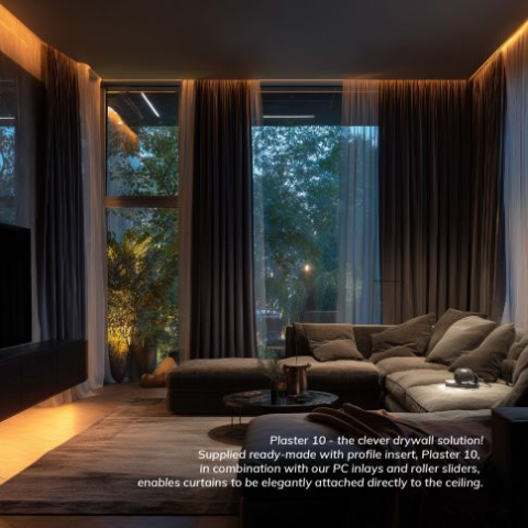 Placă gips-carton Plaster 10 One, rezistentă la umiditate, cu profil și capac, 12.5mm, 200cm [2]