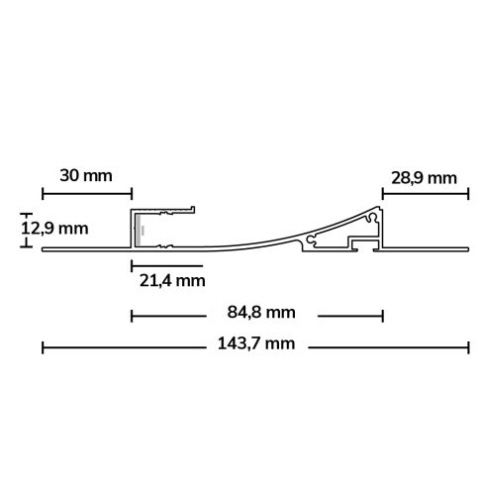 Profil LED Rigips Single Curve, Aluminiu, 200cm [3]