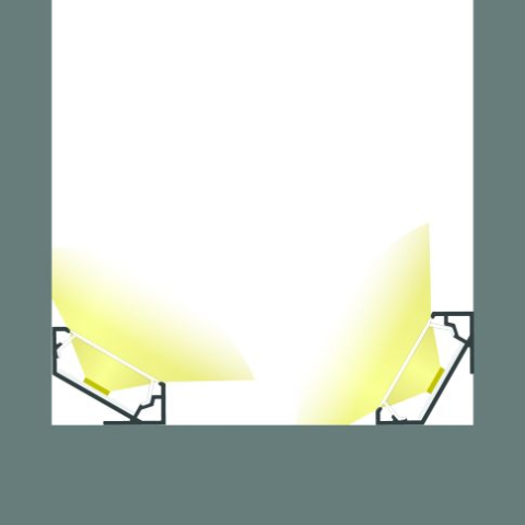 LED corner profile CORNER18 aluminiu negru RAL9005, 200cm [1]