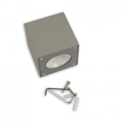 Iluminat Exterior - Aplica LED de perete Up&Down, 2×3W CREE, IP54, gri-argintiu, alb cald