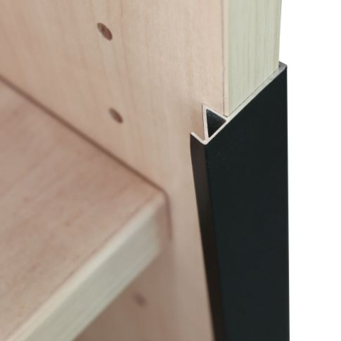 Profil LED pentru raft FURNIT10 – 19mm, aluminiu negru RAL9005 [4]