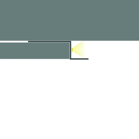 Profile pentru gips-carton - Profil LED Rigips S-profile 12, Aluminiu Alb RAL 9003, 200cm