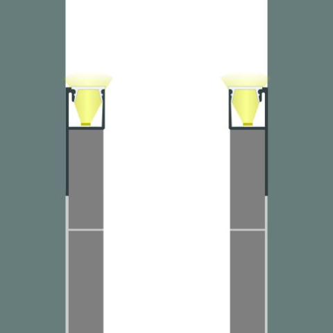 Profil LED pentru plăci ceramice UP10, 200cm [2]