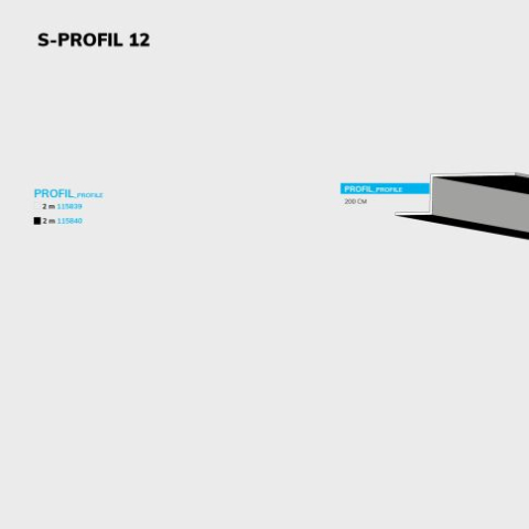 Profil LED Rigips S-profile 12, Aluminiu Alb RAL 9003, 200cm [3]