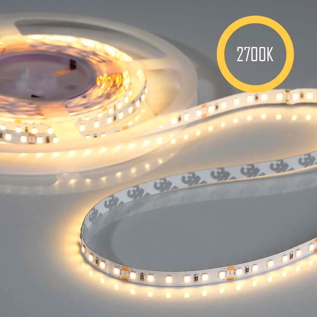 Benzi LED Profesionale - Flex Stripe 24V, 9.6W, 2700K, CRI90, 120LED, IP20, 8mm