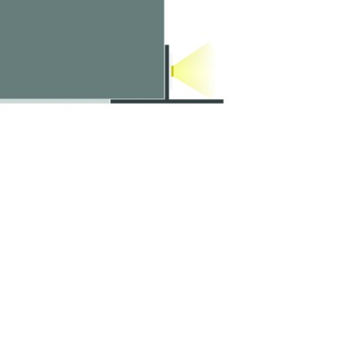 Profil LED Rigips T-profile 12, Aluminiu Negru RAL 9005, 200cm [2]