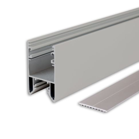 Profile pebtru corpuri de iluminat - Profil LED HALON Aluminiu Argintiu, 300cm, cu sistem de răcire glisant