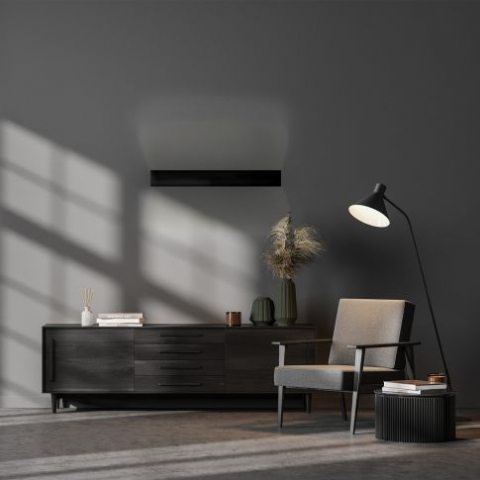 Aplica LED de perete liniară Up&Down 600, 610mm, 25W, IP40, negru, alb cald [3]