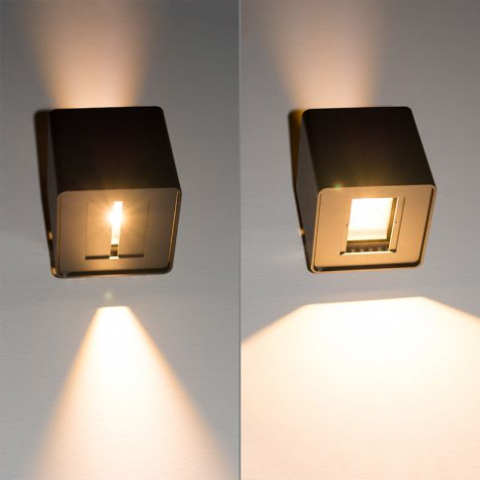 Iluminat Exterior - Aplica LED de perete Up&Down, 2x5W, CREE, IP54, alb, warm white