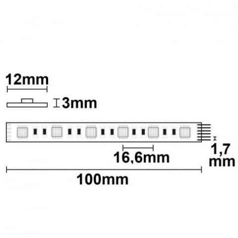 Bandă LED SIL RGB+WW+KW CCT Flex Stripe, 24V DC, 19W, IP20, chip 5în1, rolă 5m, 60 LED/m [1]