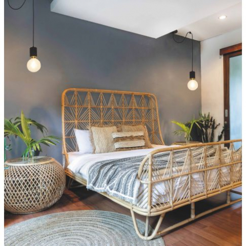 Lampă suspendată metalică neagră, cablu 120cm, 1xE27, fără bec [1]